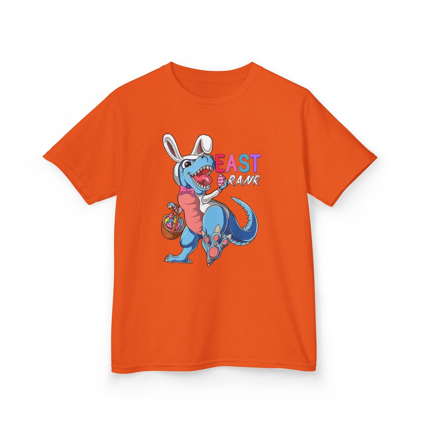 Kids 'Beast of Easter' Dino Bunny T‑Shirt — Cute Easter Dino with Basket