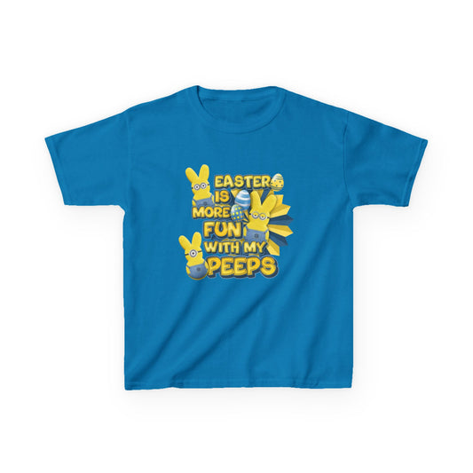 Kids Tee — "Easter Is More Fun With My Peeps" Cute Bunny & Chick Design