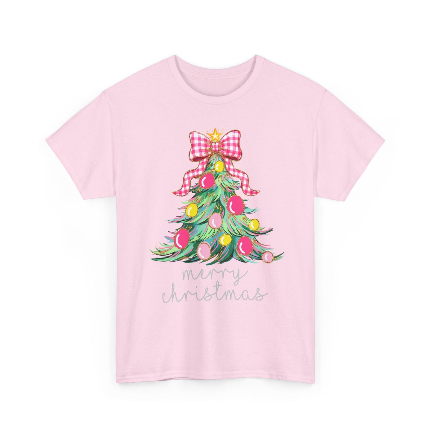 Merry Christmas Tree Unisex Heavy Cotton Tee