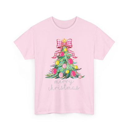 Merry Christmas Tree Unisex Heavy Cotton Tee