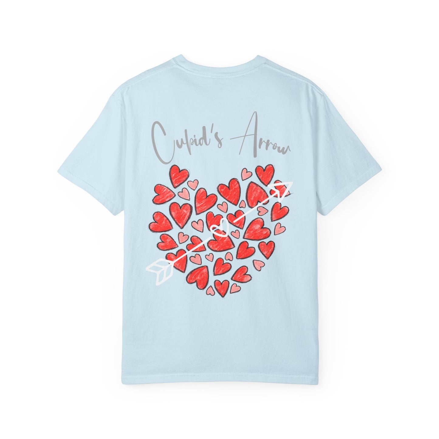 Cupid's Arrow- Sketched Unisex Garment-Dyed T-shirt