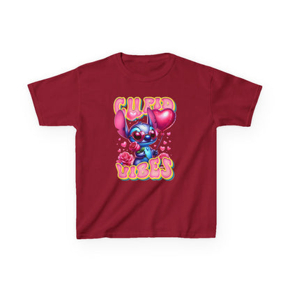 Kids Tee — 'Cupid Vibes' Cute Cartoon Cupid Character Valentine Shirt
