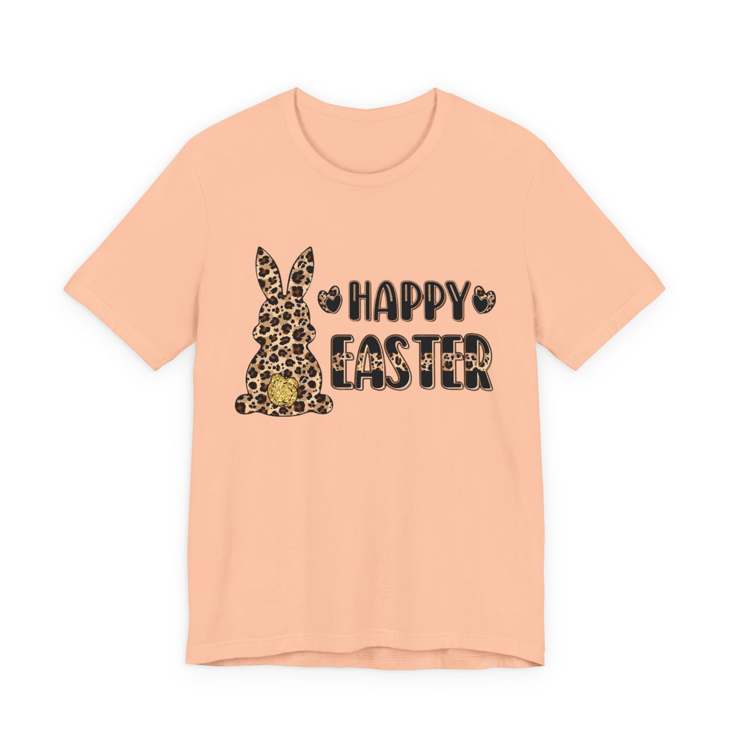 Leopard Print 'Happy Easter' Bunny Tee