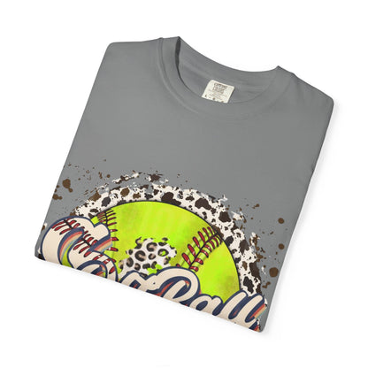Softball Vintage Graphic T-Shirt — Neon Softball Logo Tee