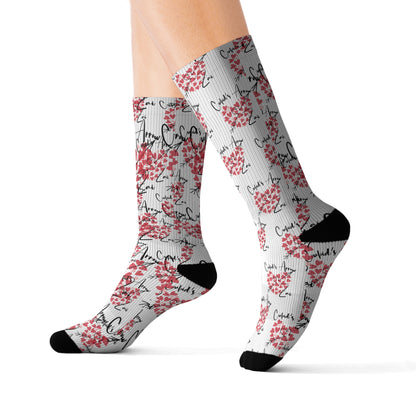 Cupid's Arrow Patterned Sublimation Socks