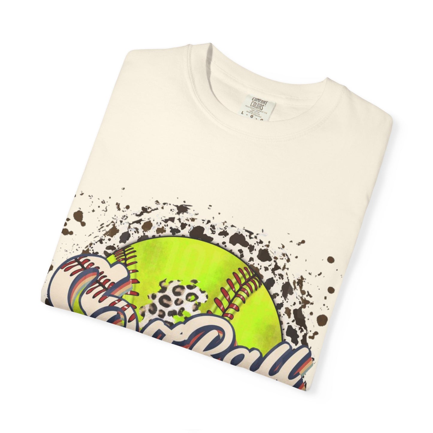 Softball Vintage Graphic T-Shirt — Neon Softball Logo Tee