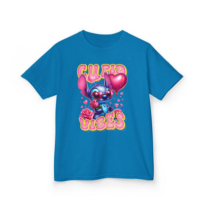 Kids Tee — 'Cupid Vibes' Cute Cartoon Cupid Character Valentine Shirt