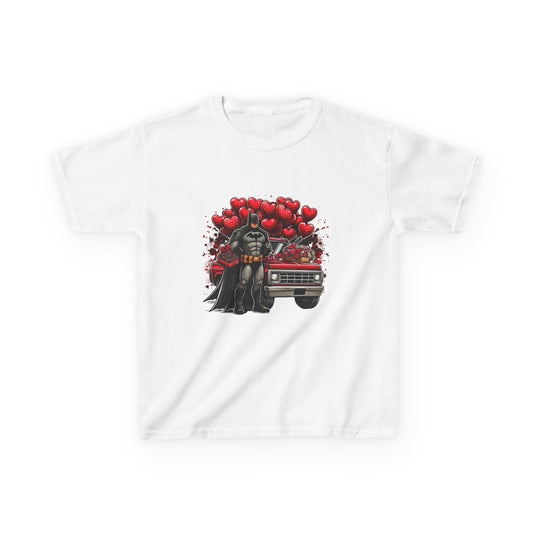 Kids Vader Valentine T‑Shirt — Darth Vader with Hearts and Vintage Car