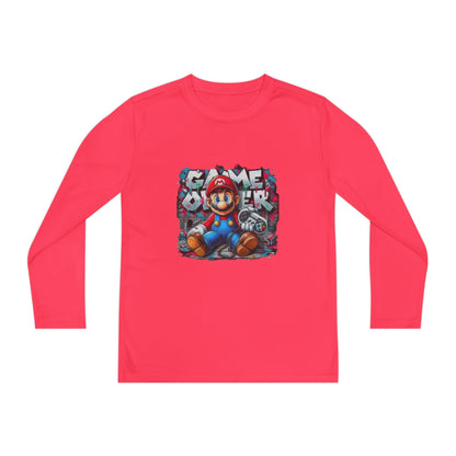 "Game Over" Graphic Youth Long Sleeve Gamer Character Tee