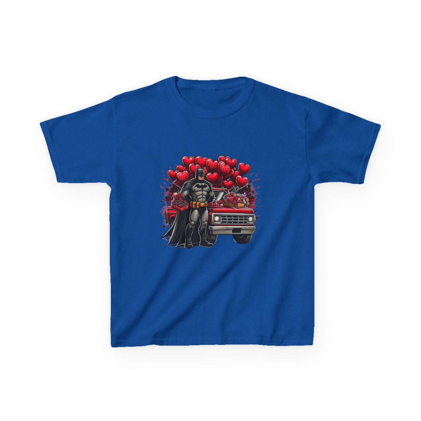 Kids Vader Valentine T‑Shirt — Darth Vader with Hearts and Vintage Car