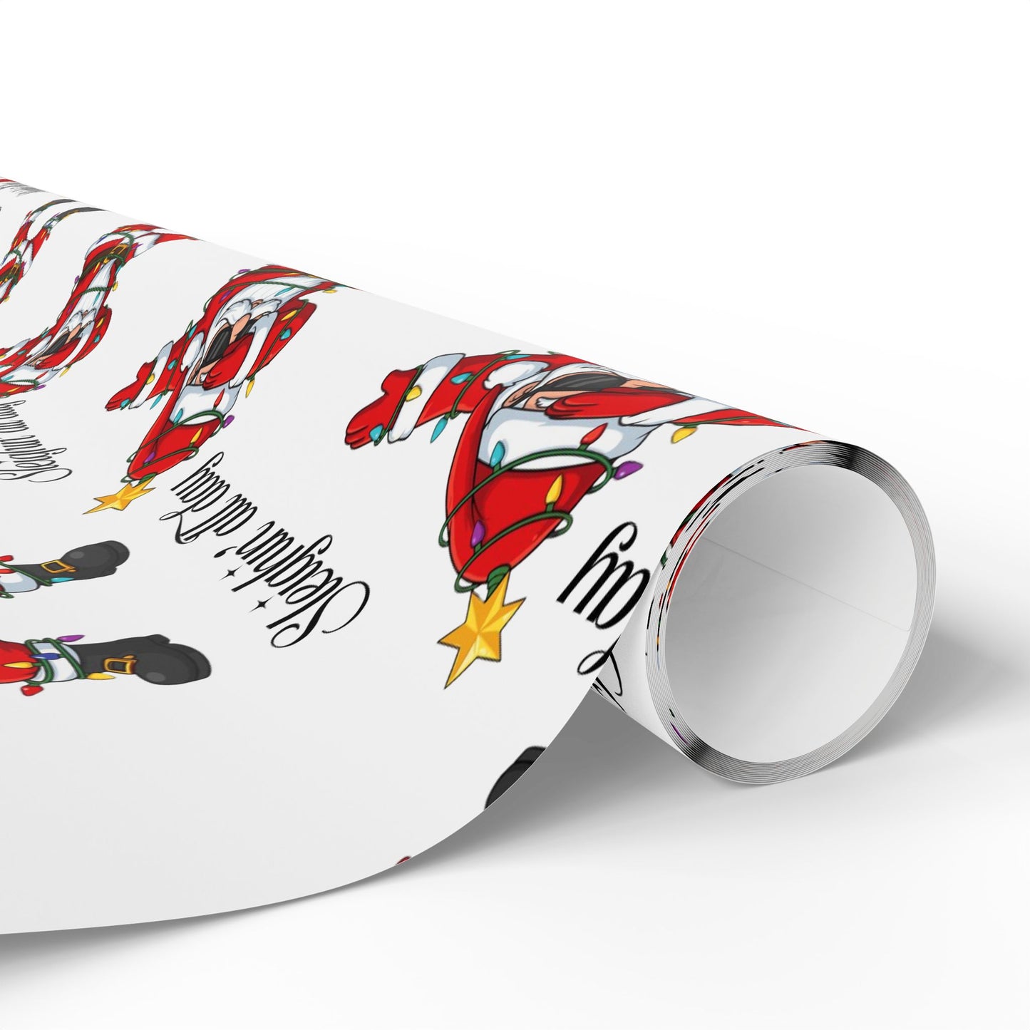 Sleighin' Santa- Wrapping Paper – Festive Holiday Gift Wrap