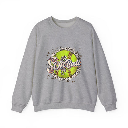 Softball Graphic Crewneck Sweatshirt – Neon Softball Design