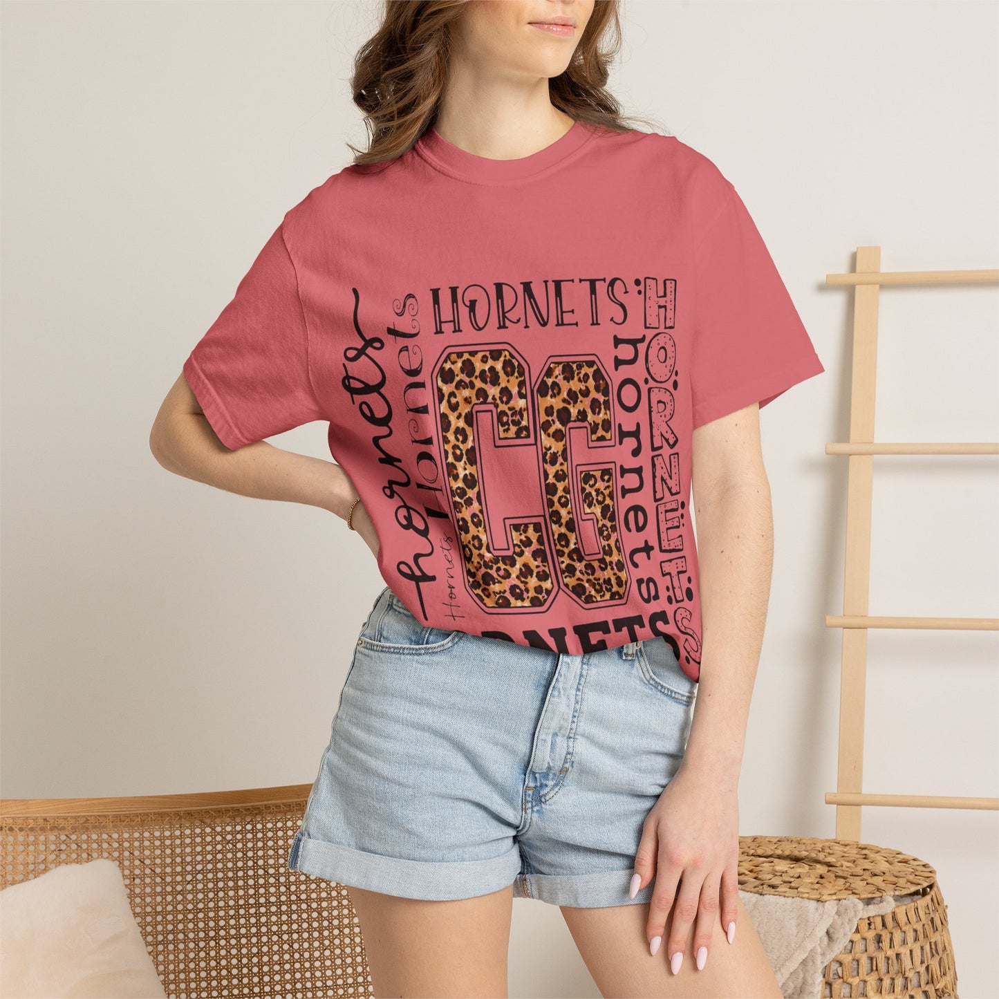CG Hornets Spirit Leopard Print Graphic Tee | School Spirit