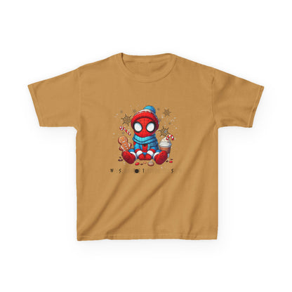 Kids Tee — Cozy Winter Superhero with Cookies & Hot Cocoa