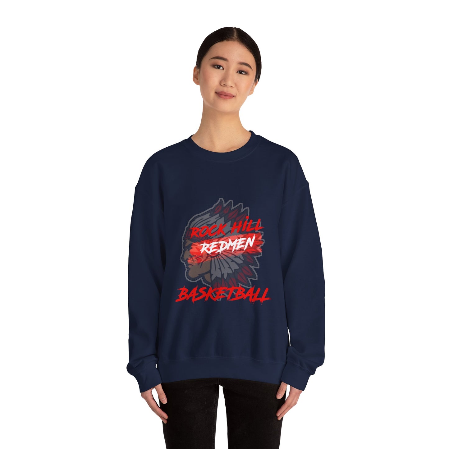 Rock Hill Redmen Basketball Crewneck Sweatshirt