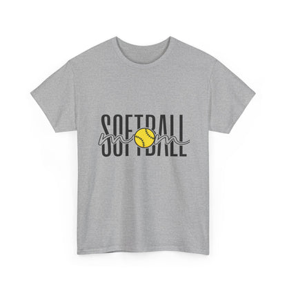 Softball Mom/Player Tee — Retro Script Softball Graphic T-Shirt