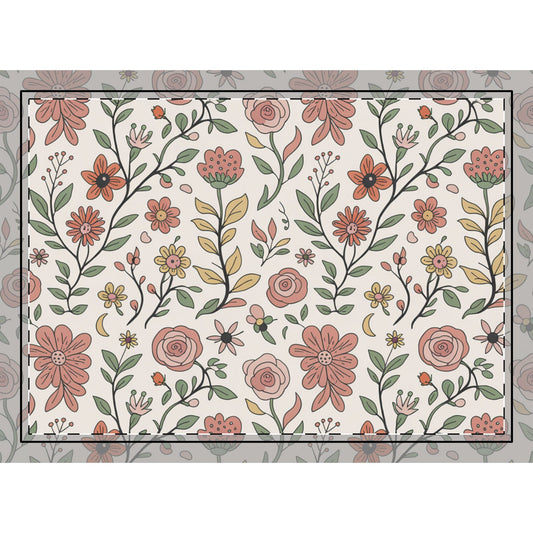 Floral Area Rug, Boho Home Decor, Vintage Style Carpet, Living Room Accents, Perfect for Weddings and Gifts