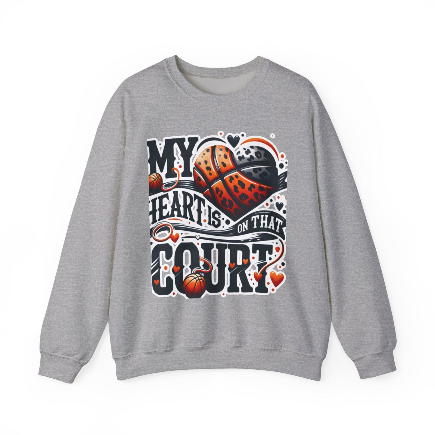 My heart is on that court - 🩷 Crewneck Sweatshirt