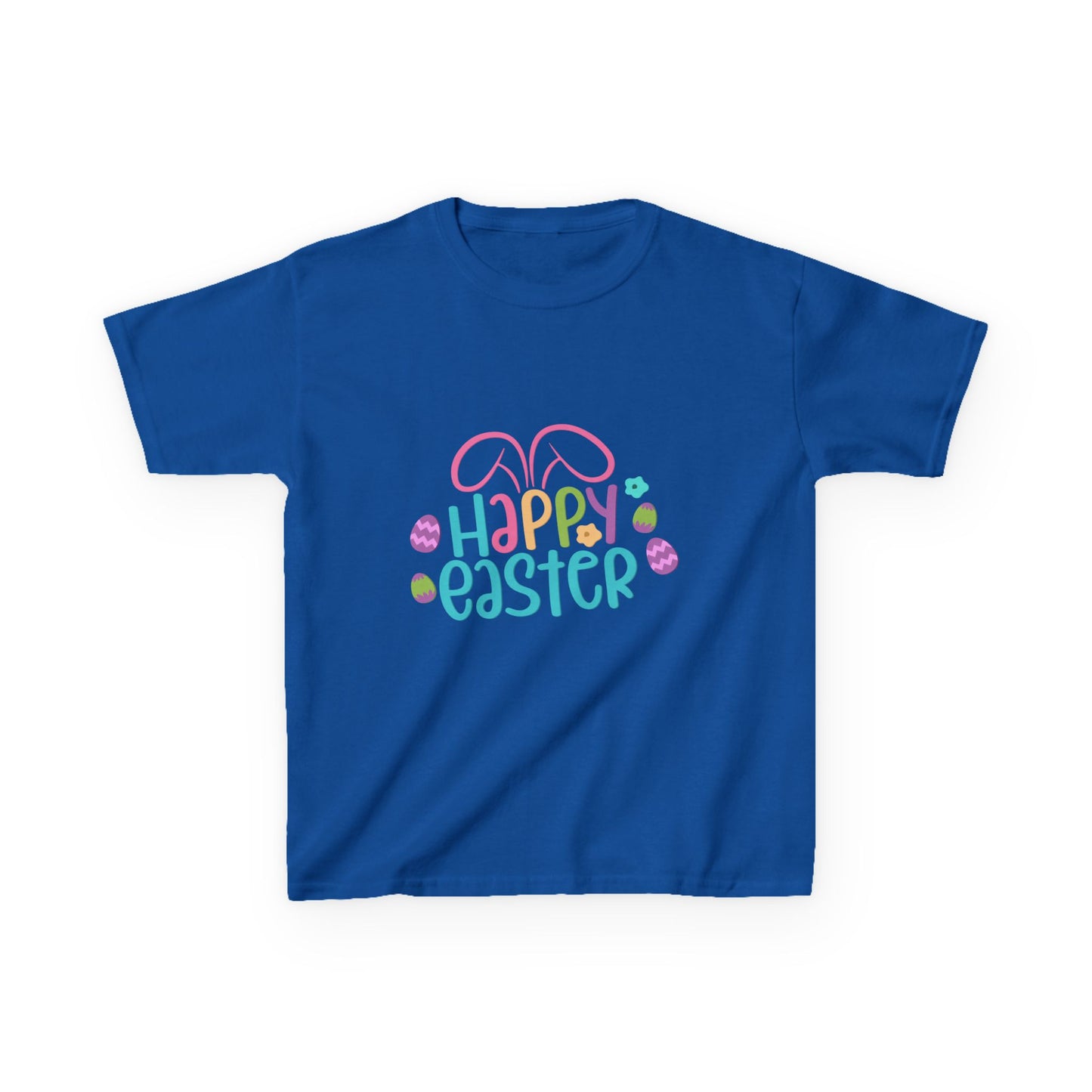 Happy Easter Kids Tee — Bunny Ears & Easter Eggs Holiday Shirt