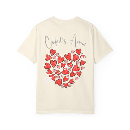 Cupid's Arrow- Sketched Unisex Garment-Dyed T-shirt