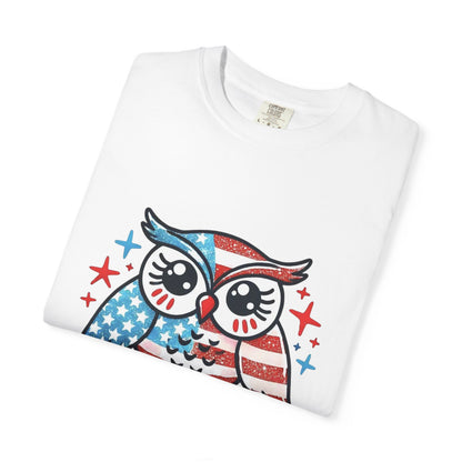 Patriotic 'Hoot for Freedom' Owl T-Shirt
