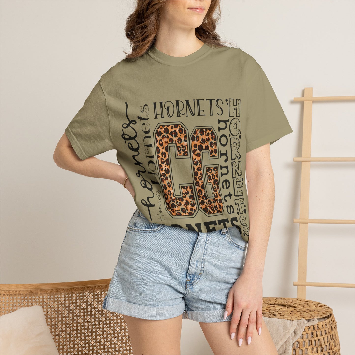 CG Hornets Spirit Leopard Print Graphic Tee | School Spirit