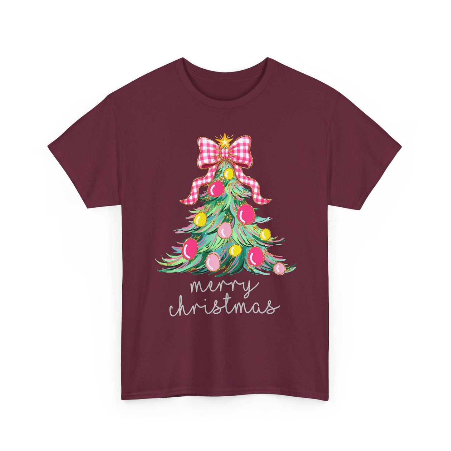 Merry Christmas Tree Unisex Heavy Cotton Tee