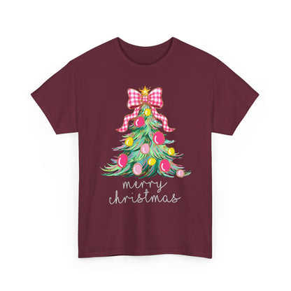 Merry Christmas Tree Unisex Heavy Cotton Tee