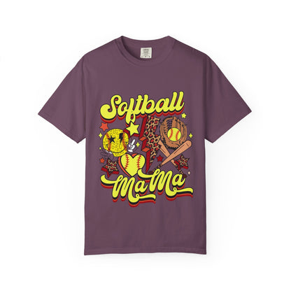 Softball Mama T-Shirt — Retro Softball Mom Graphic Tee