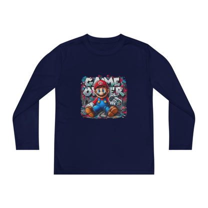 "Game Over" Graphic Youth Long Sleeve Gamer Character Tee