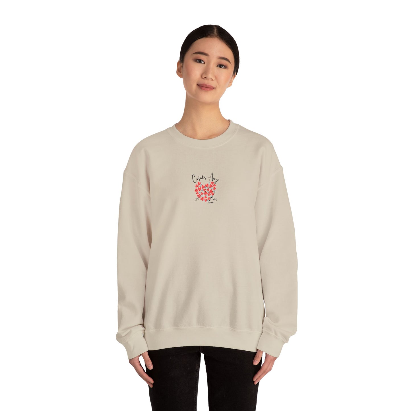 Embroidered Cupid's Arrow Merch-  Crewneck Sweatshirt
