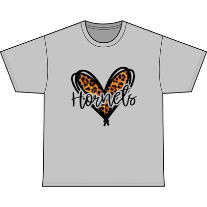 Hornets Leopard Heart T-Shirt