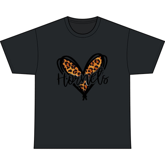 Hornets Leopard Heart T-Shirt