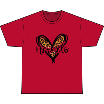Hornets Leopard Heart T-Shirt