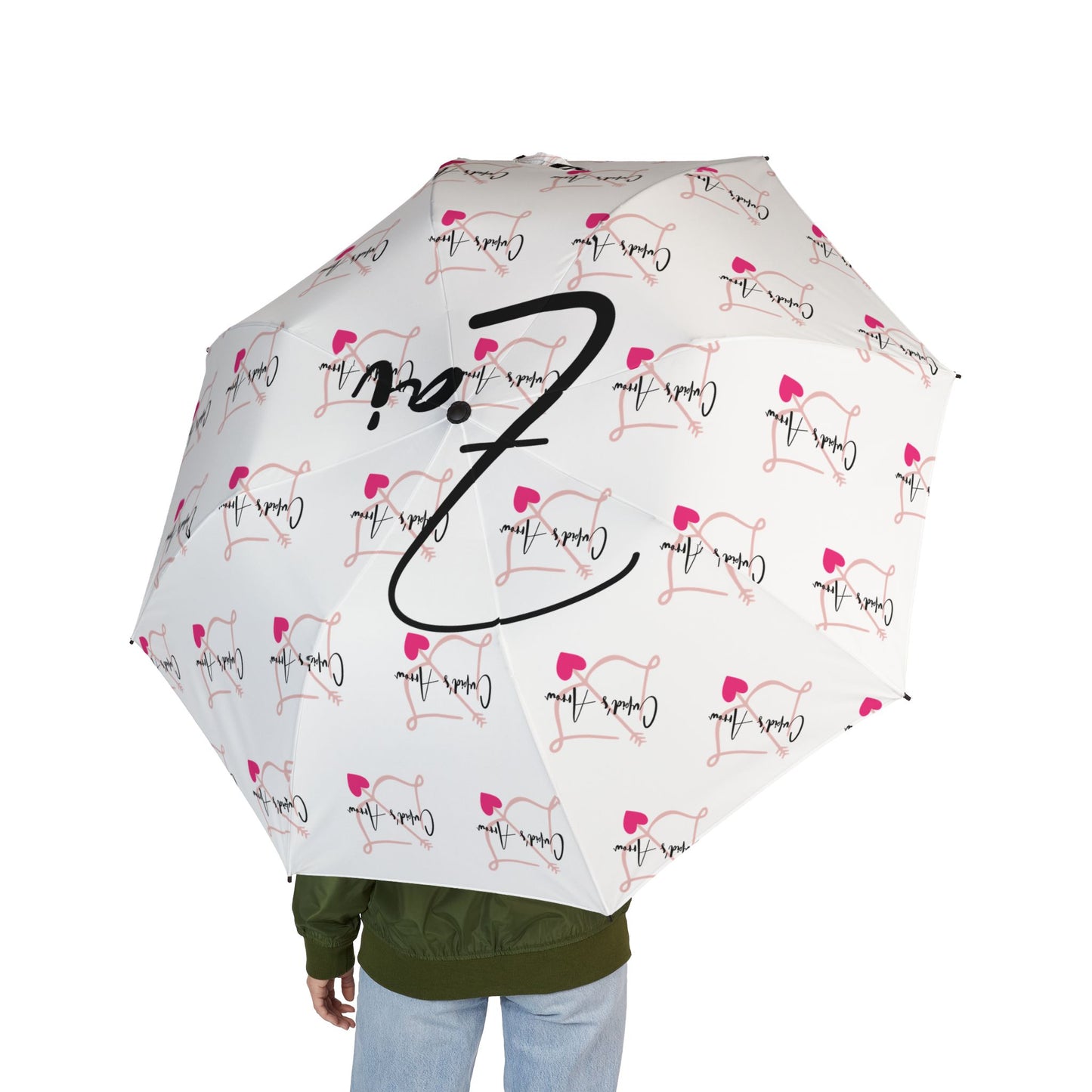 White- Cupid's Arrow Merch- Chic Foldable Umbrella
