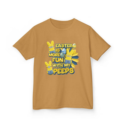 Kids Tee — "Easter Is More Fun With My Peeps" Cute Bunny & Chick Design