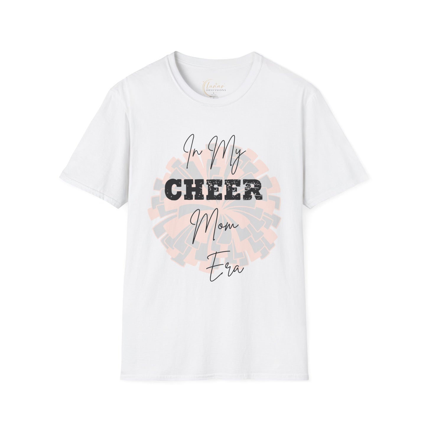 Cheer Mom T-Shirt — "In My Cheer Mom Era" Pom Graphic Tee