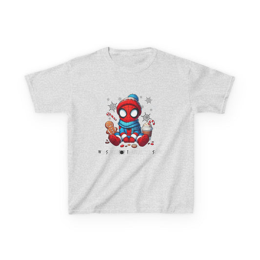 Kids Tee — Cozy Winter Superhero with Cookies & Hot Cocoa