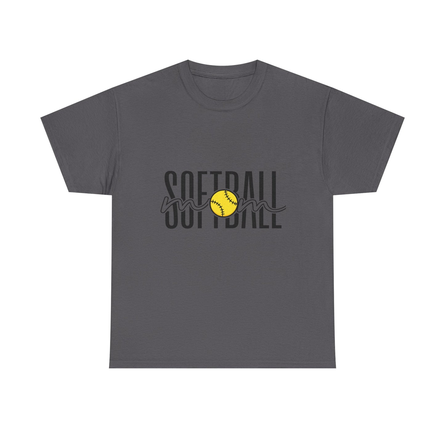 Softball Mom/Player Tee — Retro Script Softball Graphic T-Shirt
