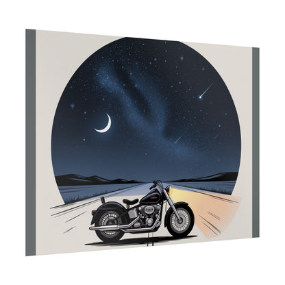 Motorcycle Night Sky Rolled Posters