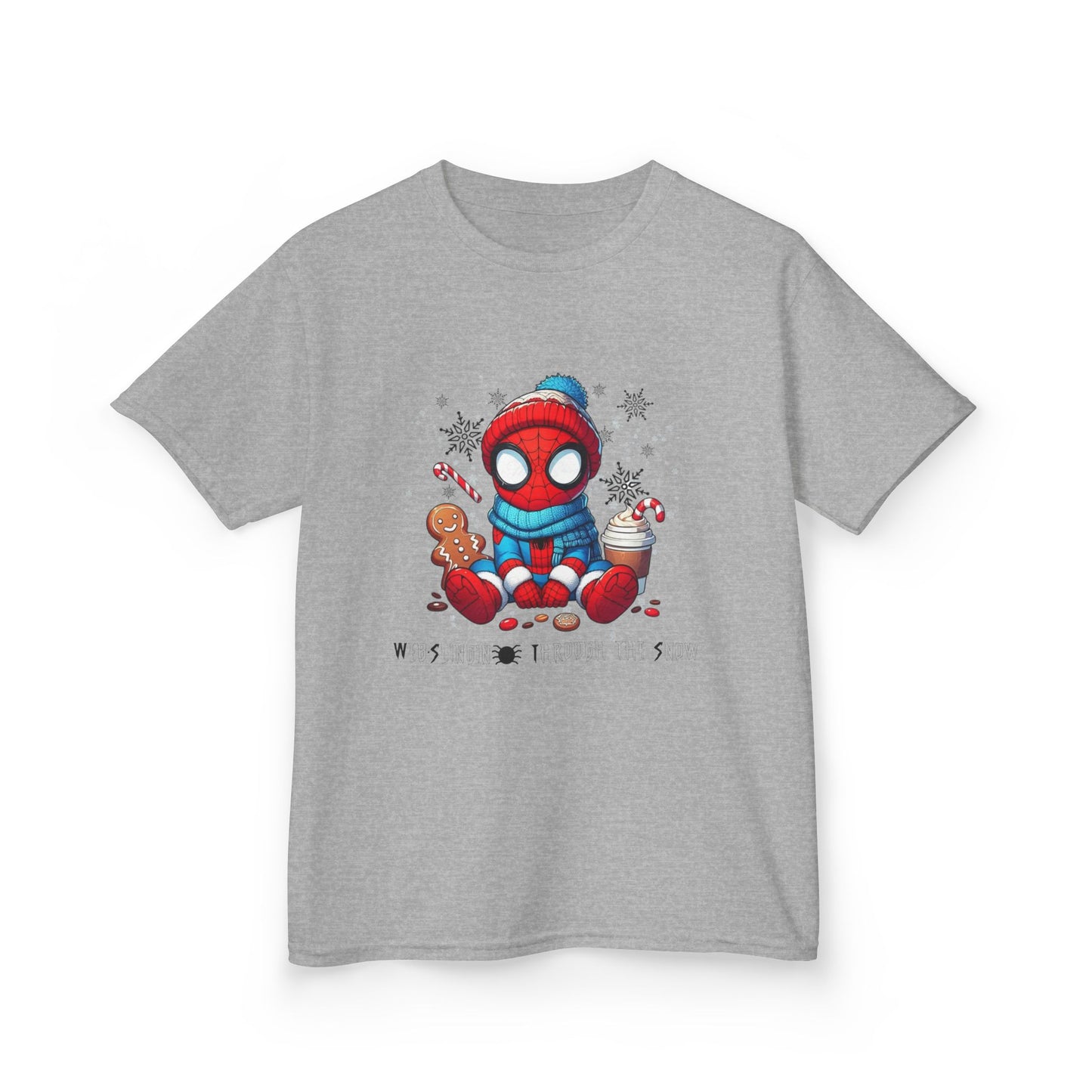 Kids Tee — Cozy Winter Superhero with Cookies & Hot Cocoa