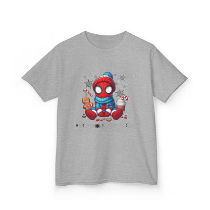 Kids Tee — Cozy Winter Superhero with Cookies & Hot Cocoa