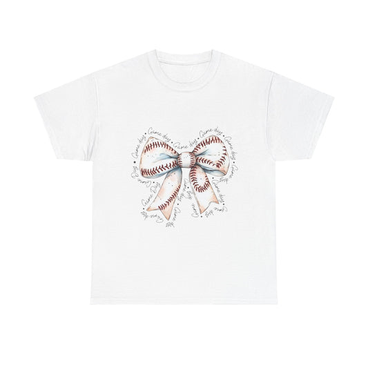 Bow Stitch Tee — Cute Hand-Drawn Ribbon Graphic T-Shirt