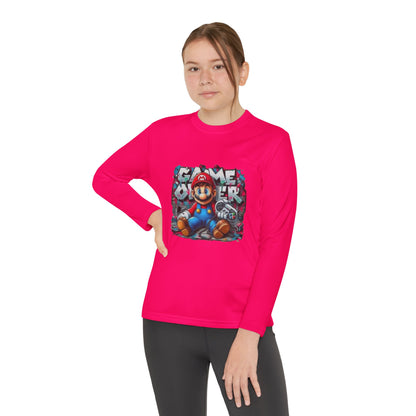 "Game Over" Graphic Youth Long Sleeve Gamer Character Tee
