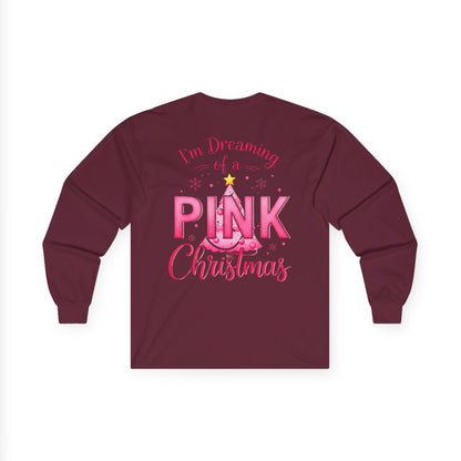 Pink Christmas Unisex Ultra Cotton Long Sleeve Tee