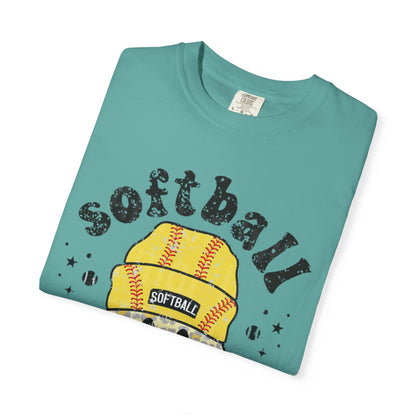 Softball Vibes Smiley T-Shirt