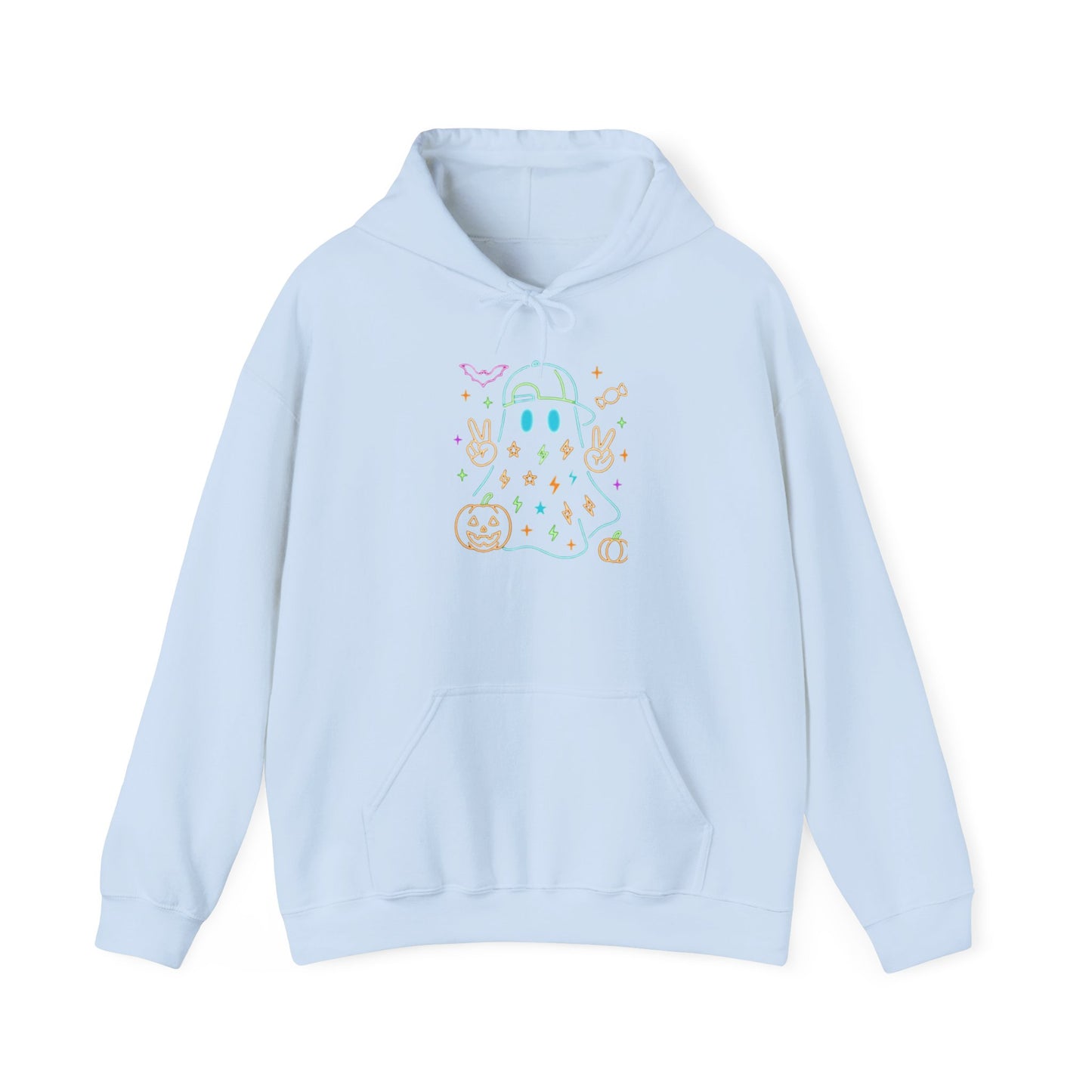 Cute Ghosts Unisex Hooded Sweatshirt | Perfect for Halloween, Cozy Fall Days, Casual Wear, Ghost Lover Gifts, Spooky Season Apparel
