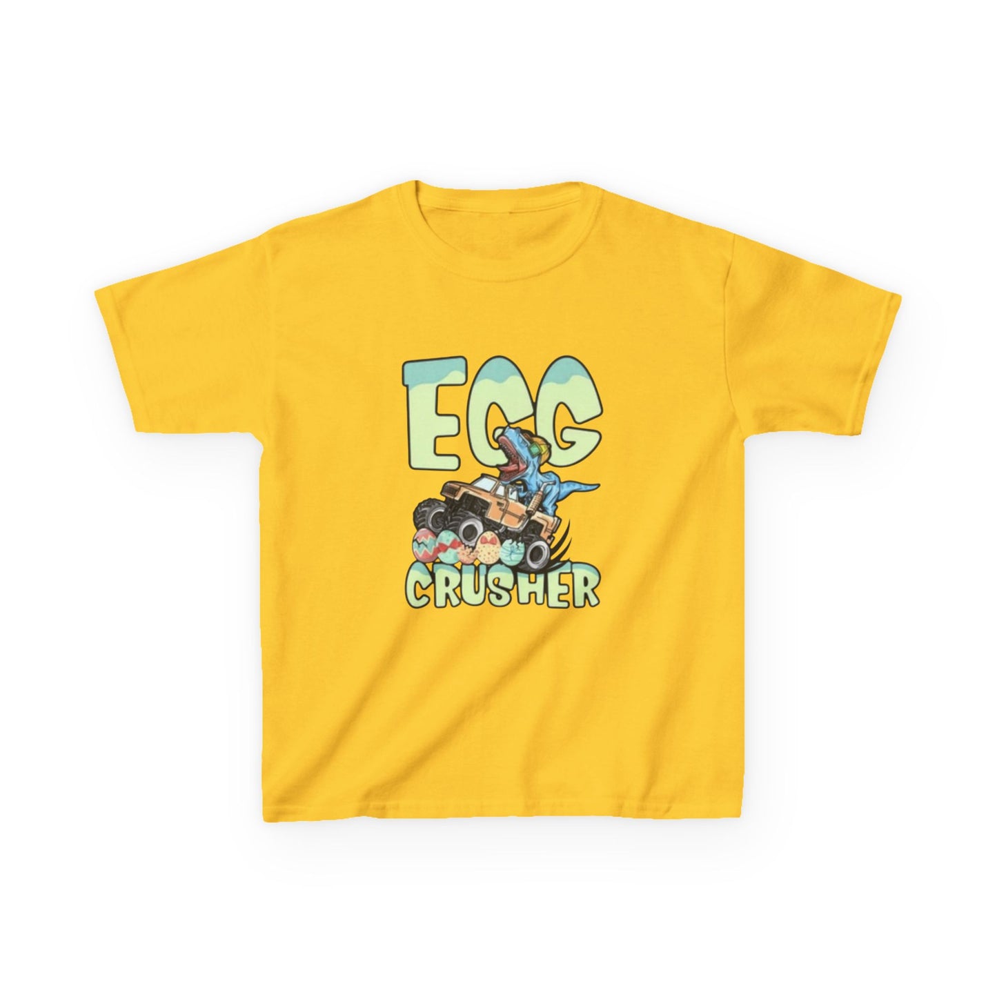Kids T‑Shirt — 'Egg Crusher' Cartoon Truck Easter Tee