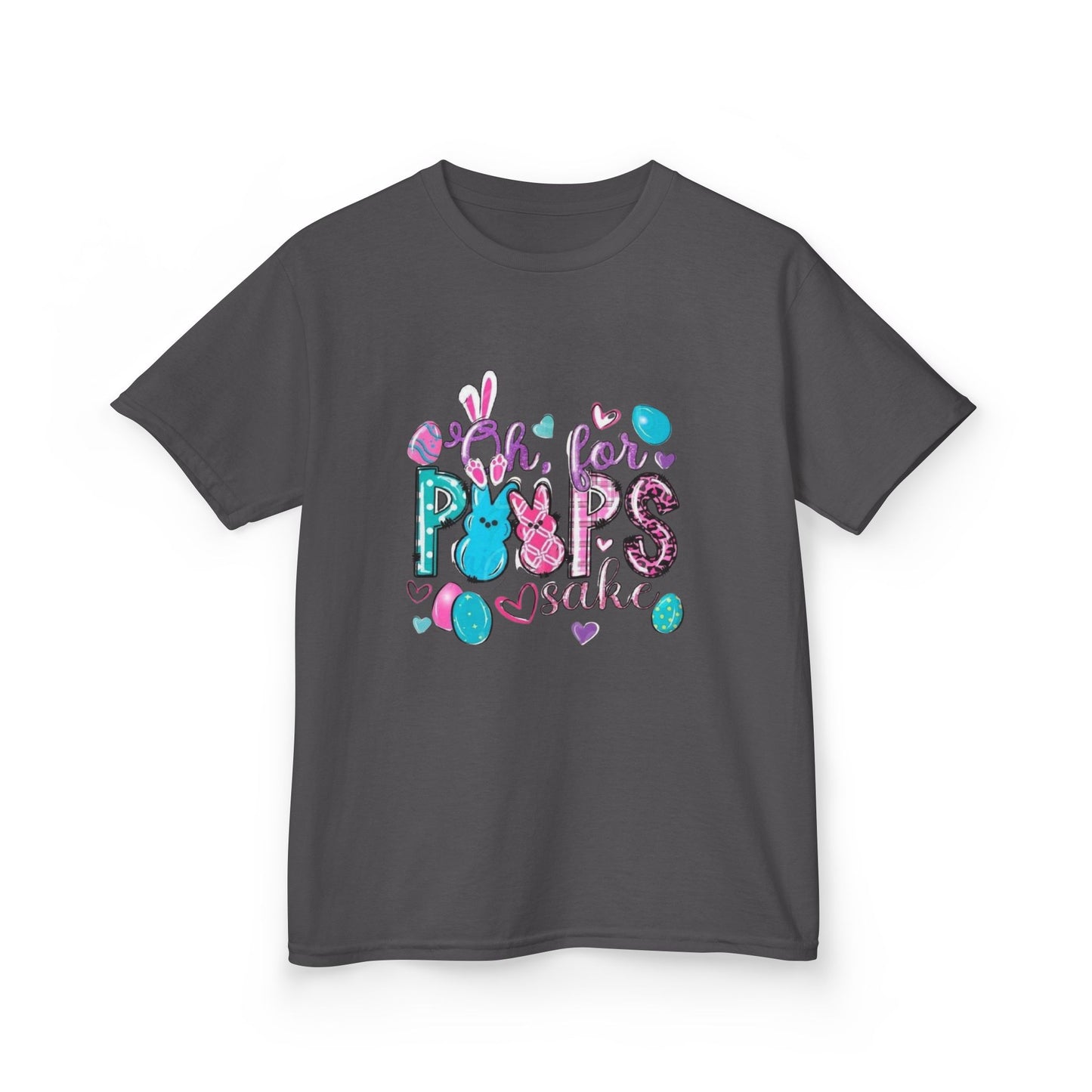 Kids Tee — "Pops" Cute Colorful Bunny Hearts Design (Children’s Graphic T-Shirt)