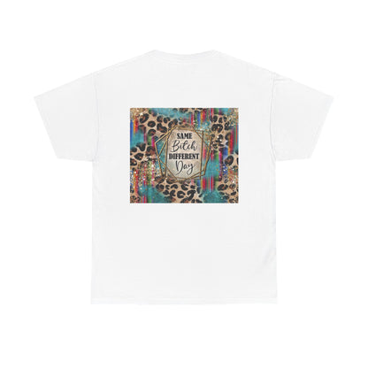 Same Bitch Different Day Leopard Graphic Tee